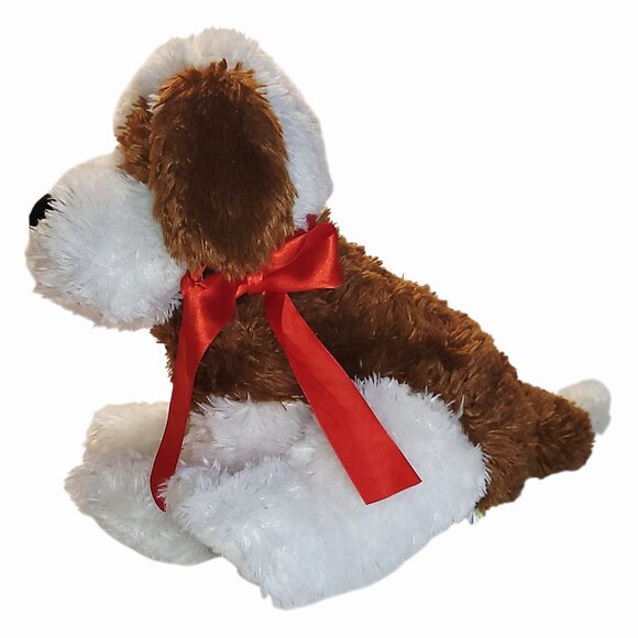 St. Bernard Dog Plush Animal Adventure Brown White Puppy Toy 2010 14" - Picture 2 of 7